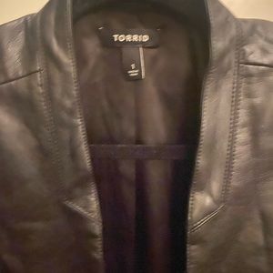 Torrid faux leather blazer